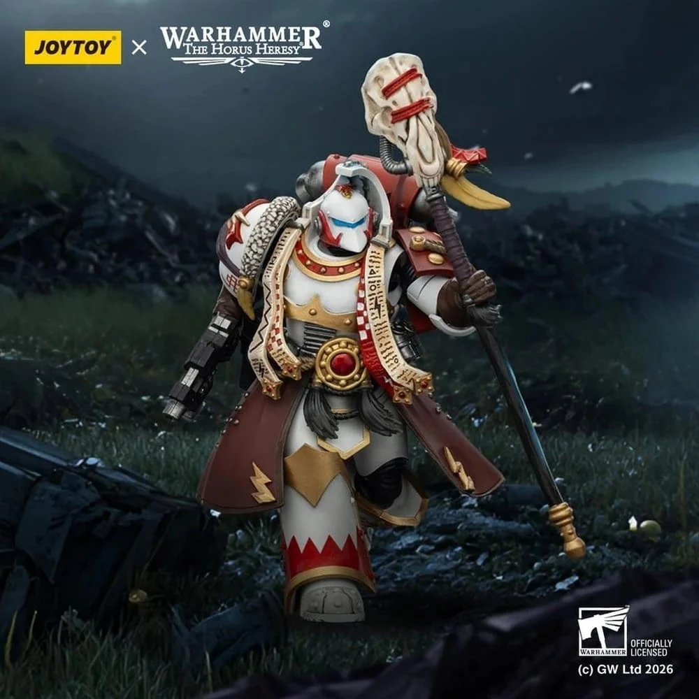 Figūrėlė Jada Toys Figūrėlė Warhammer The Horus Heresy Baltas Scars Stormseer Konsulas su jėgos lazda ir varžtu 12 cm