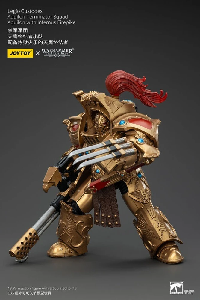 Figūrėlė Jada Toys Figūrėlė Warhammer The Horus Heresy Legio Custodes Aquilon Terminator Squad Aquilon su Infernus Firepike 1/18 14 cm