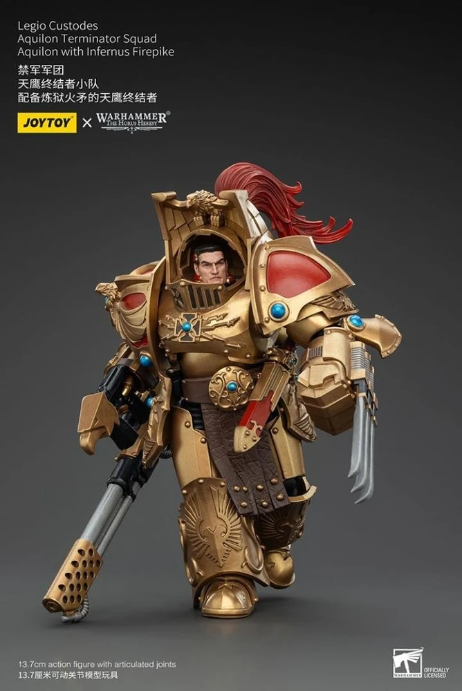 Figūrėlė Jada Toys Figūrėlė Warhammer The Horus Heresy Legio Custodes Aquilon Terminator Squad Aquilon su Infernus Firepike 1/18 14 cm