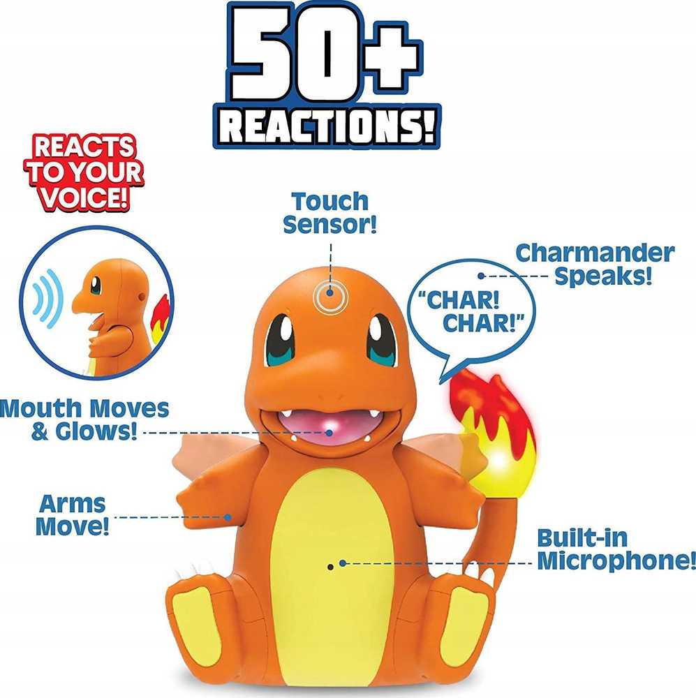 Jazwares POKEMON interaktyvi figūrėlė MANO PARTNERIS CHARMANDER