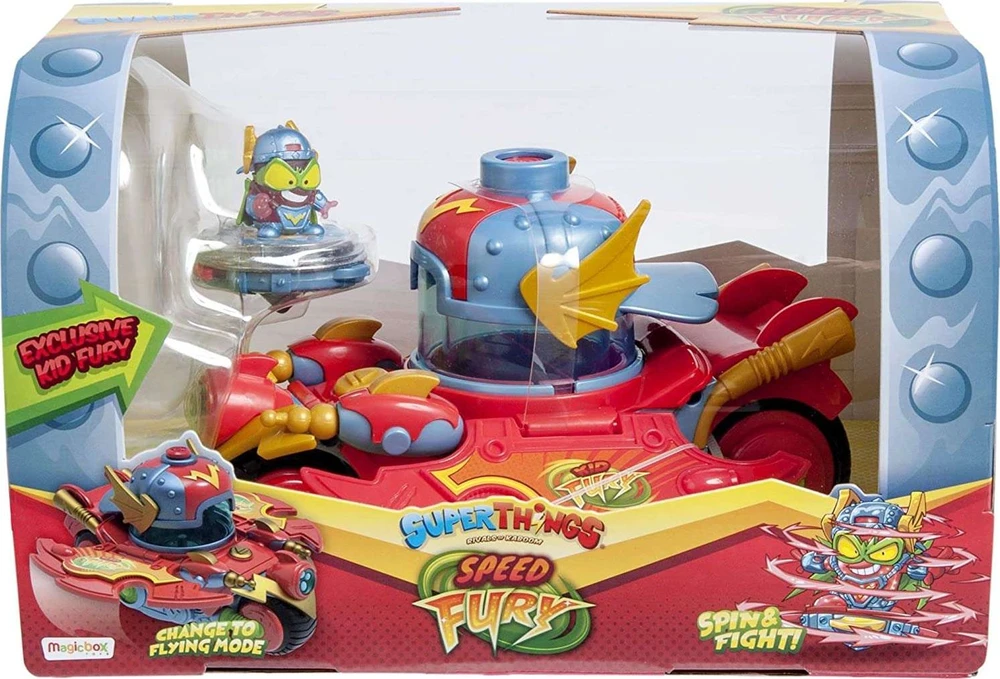 „Figūrėlė Magic Box Super Things“ – „Važiuoklė Speed Fury i Kid Fury“ (PSTSP112IN60)