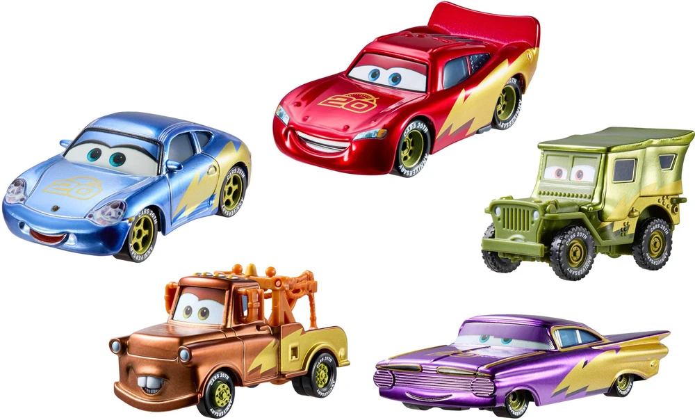 Žaisliniai automobiliai Mattel 20 metų jubiliejui 5 vnt