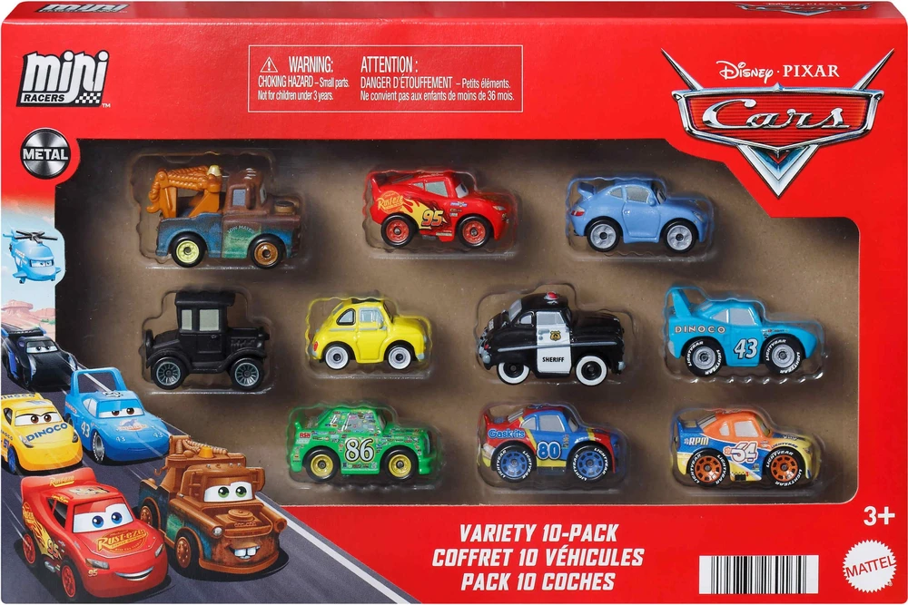 Mattel Disney Pixar Cars 10 automobilių rinkinys