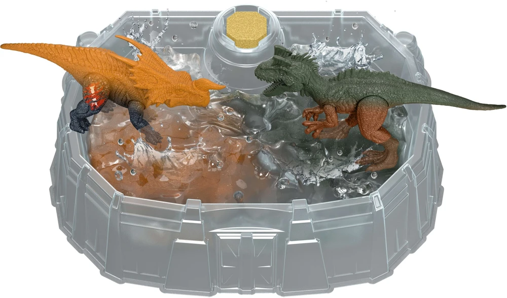 Mattel JURASSIC WORLD rinkinys su spalvų keitimo funkcija – Kovų arena (JDC59)