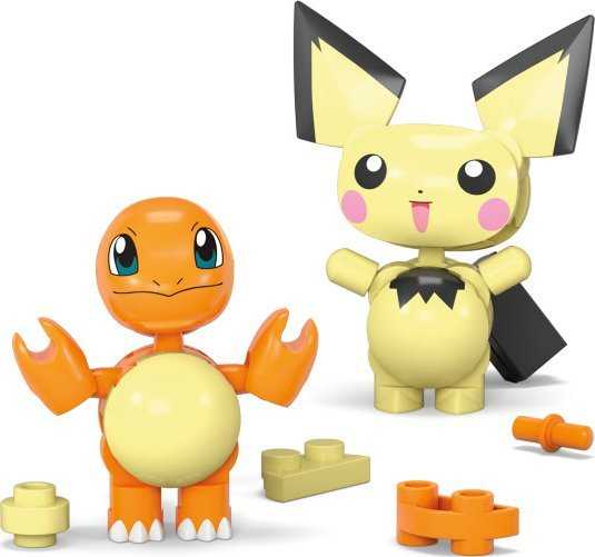 MEGA Pokemon Charmander ir Pichu HXP13 CONSTRUX statybiniai blokeliai