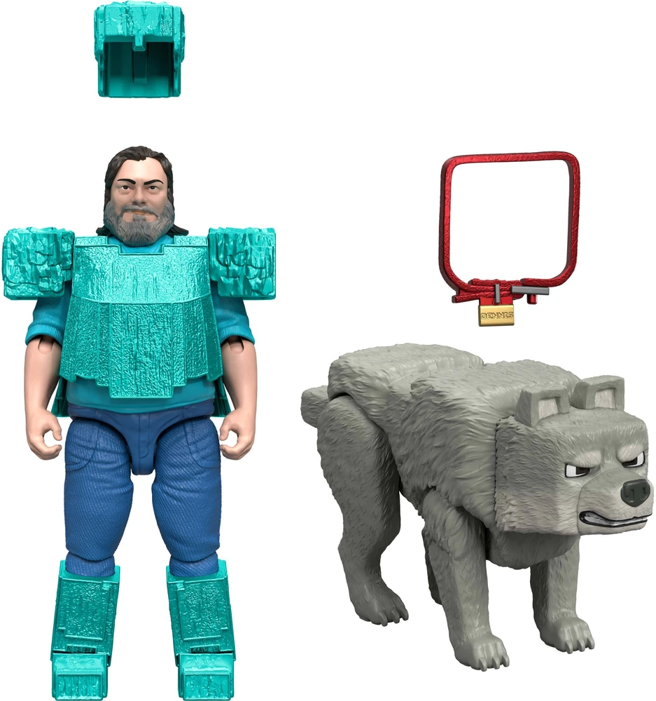 Mattel Figūrėlė Minecraft Steve su vilku Dennisu