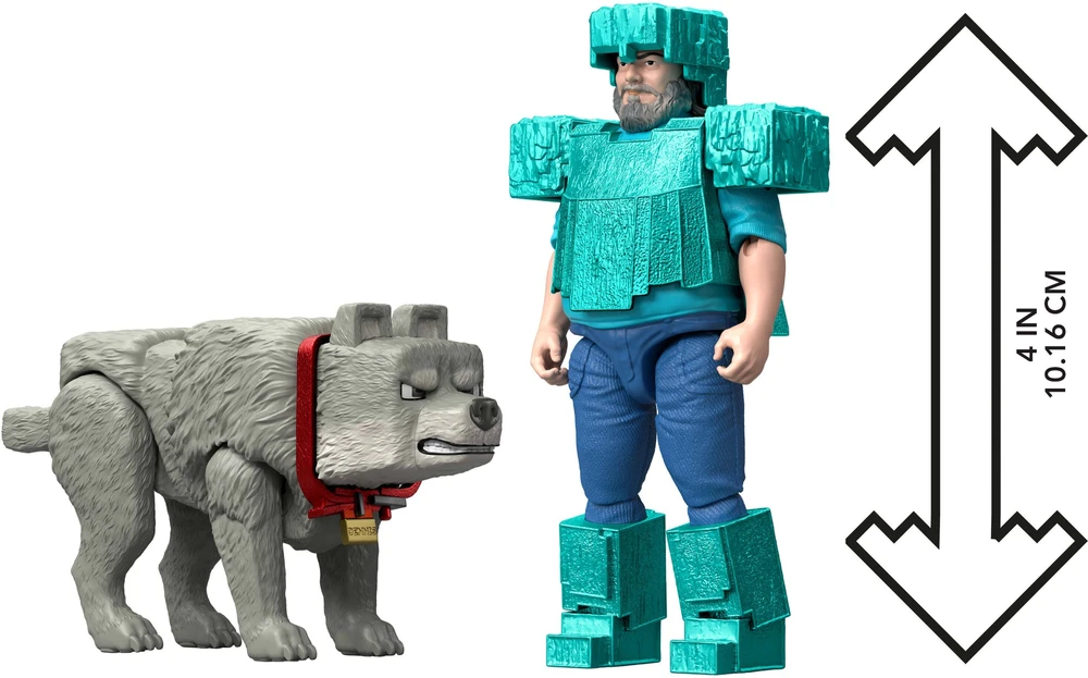 Mattel Figūrėlė Minecraft Steve su vilku Dennisu