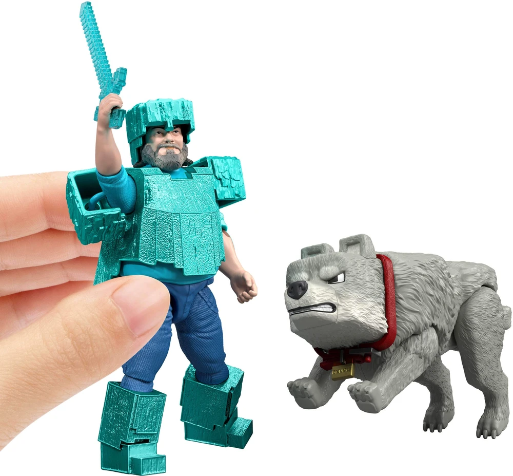 Mattel Figūrėlė Minecraft Steve su vilku Dennisu