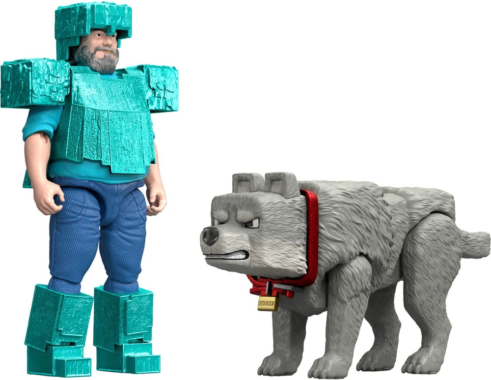 Mattel Figūrėlė Minecraft Steve su vilku Dennisu