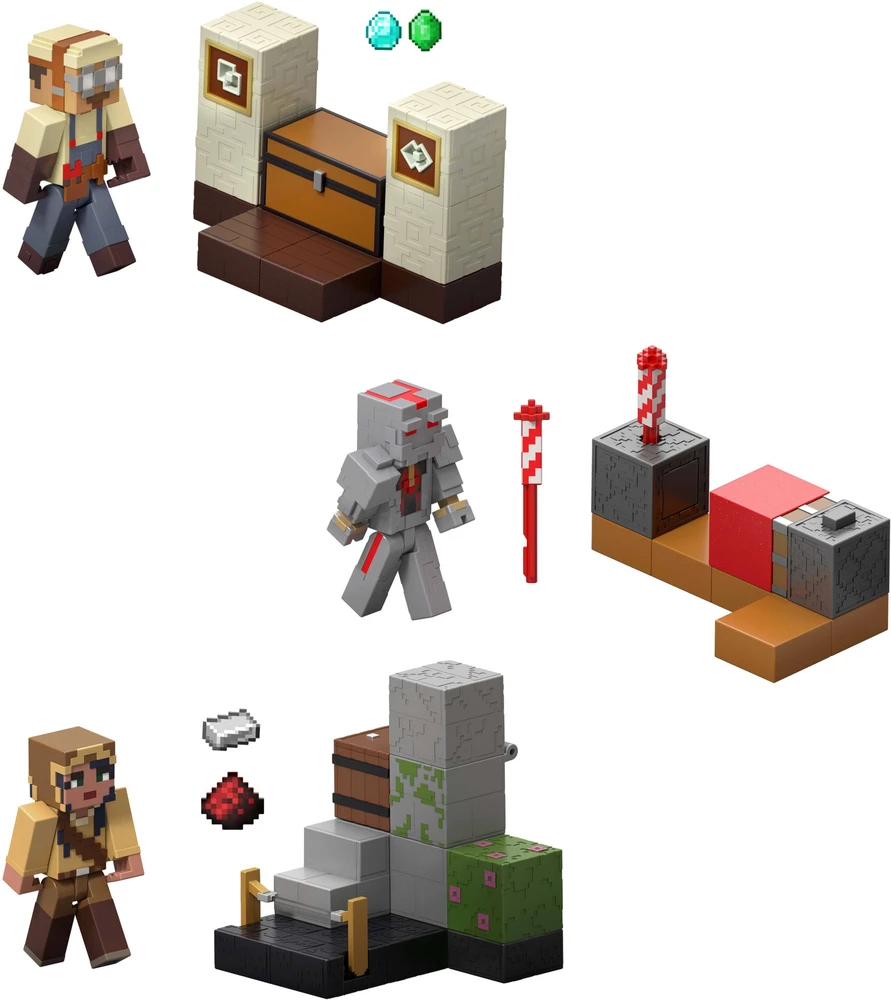 Mattel Figūrėlė Minecraft su fejerverkų paleidimo įrenginiu rinkinys