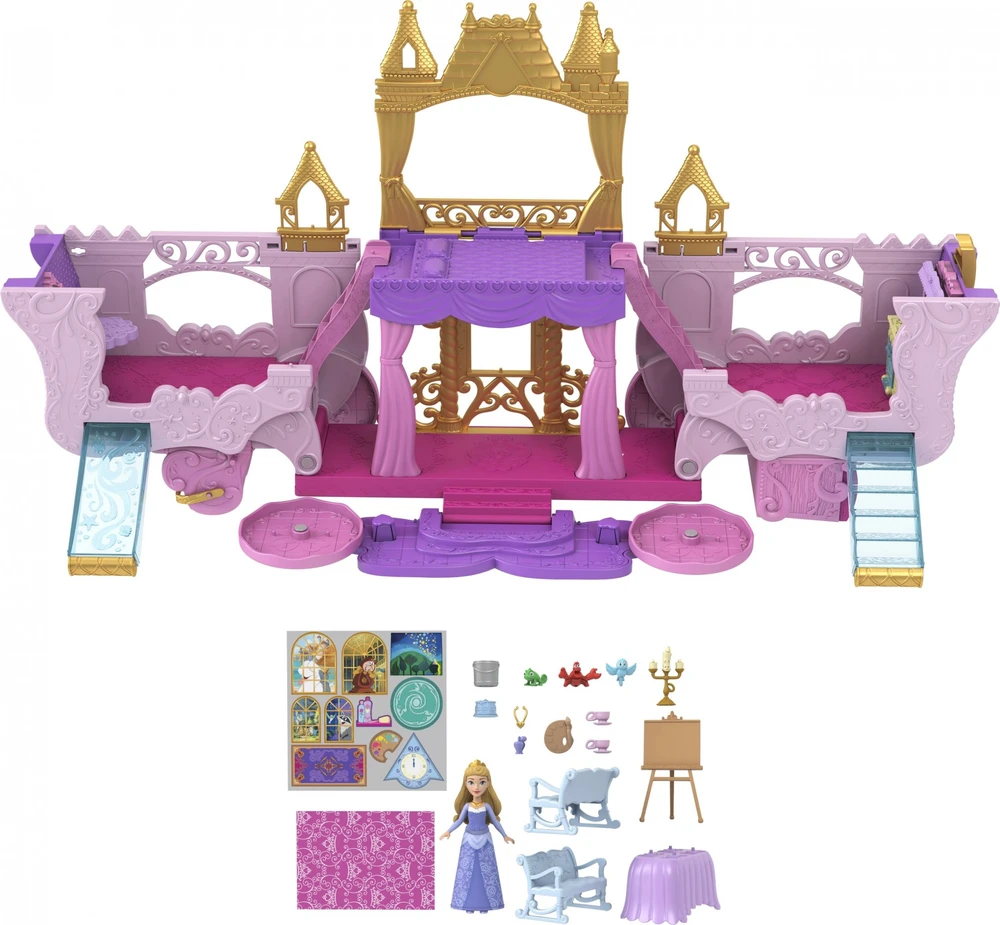 Mattel Disney Princess. Rinkinys 2w1 Karoca i Zamek HWX17