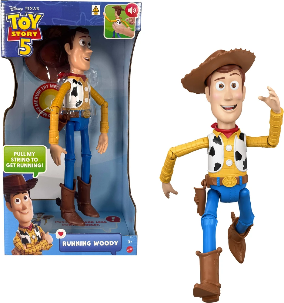 Mattel TOY STORY filmo interaktyvi bėganti figūrėlė Woody (didelė) (JKL95)