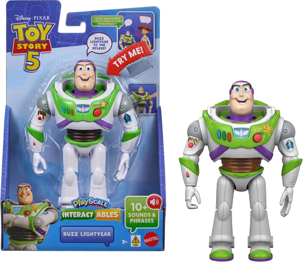 Mattel Disney Toy Story 5 interaktyvi Bazo Šviesmečio figūrėlė, 18 cm