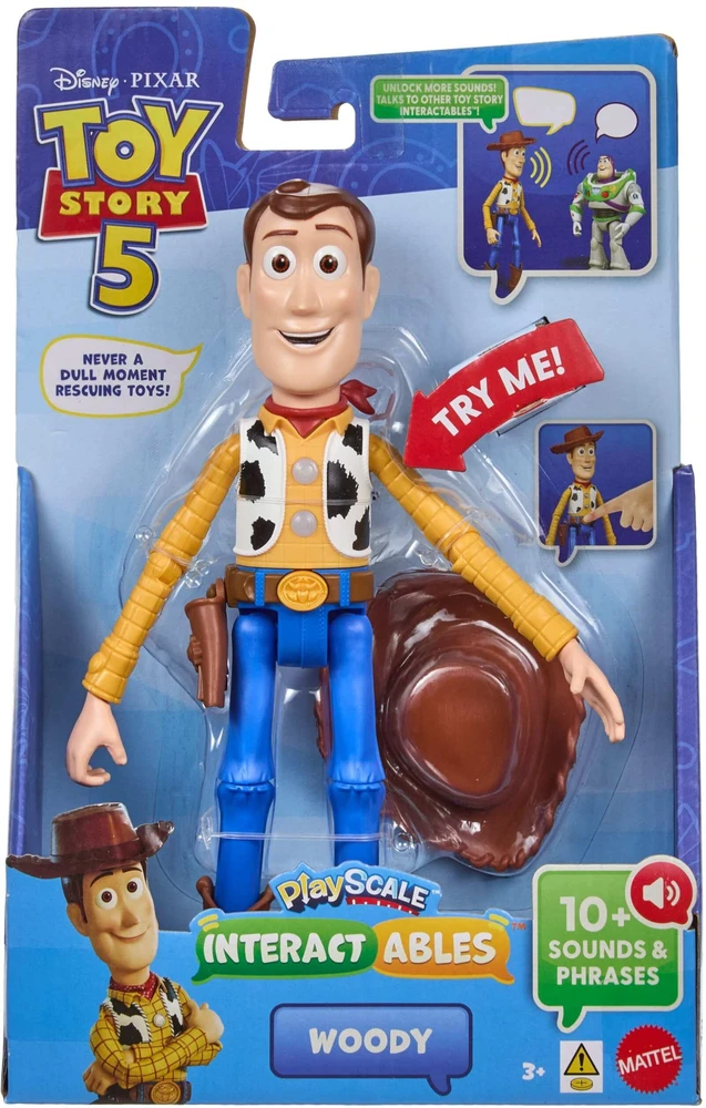 Mattel Disney Toy Story 5 Interaktywna figurka Chudy Woody Interactables 23 cm EN