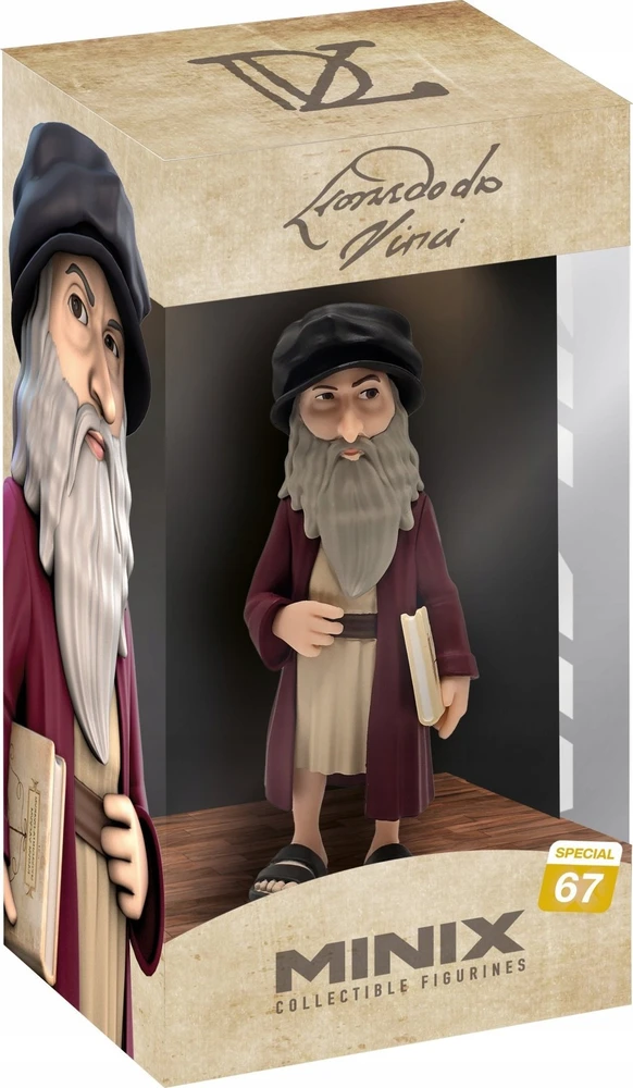 Kolekcinė Figūrėlė - MINIX Leonardo Da Vinci 12 cm PVC