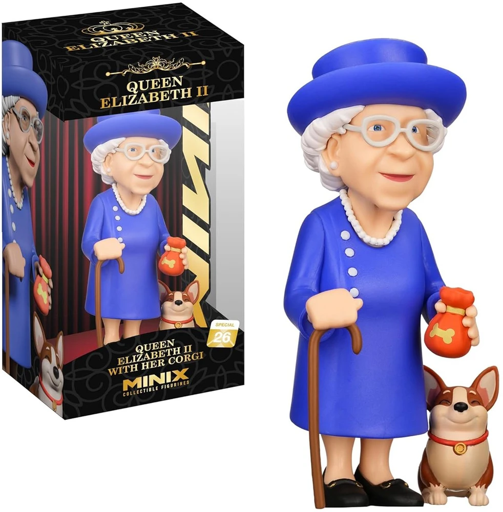 MINIX QUEEN ELIZABETH - QUEEN ELIZABETH II WITH CORGI