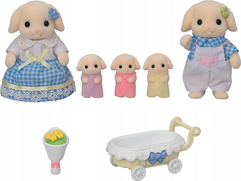 SYLVANIAN FAMILIES Gėlių triušiukų šeimynėlė