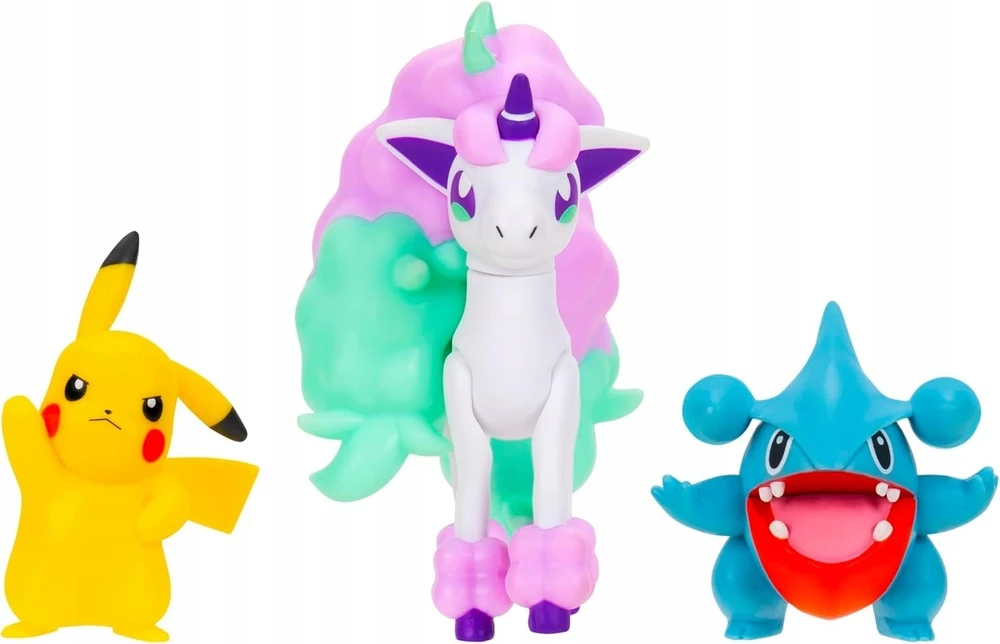 Pokémon - kovos figūrėlių 3 vnt. pakuotė - Pikachu, Gible ir Ponyta (PKW4097)