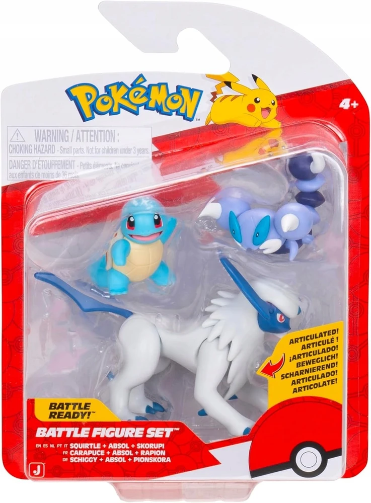 Figūrėlė Pokemon POKEMON BATTLE FIGURE 3 PK SQUIRTLE/ABSOL/SKORUPI