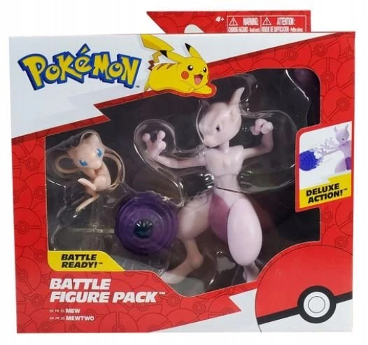 Pokémon - kovos figūrėlių rinkinys, 2 vnt. - Mewtwo ir Mew (PKW2941)