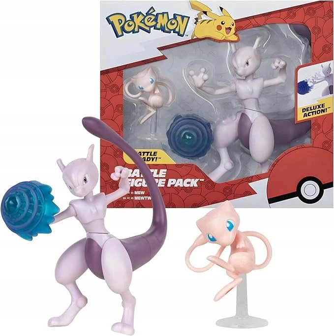 Pokémon - kovos figūrėlių rinkinys, 2 vnt. - Mewtwo ir Mew (PKW2941)