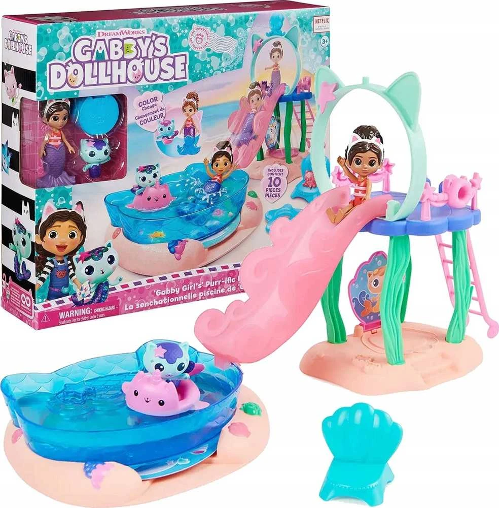 Spin Master Gabby's Dollhouse „Gabi's Cat House Pool Fun“ figūrėlių rinkinys 6067878 WB3