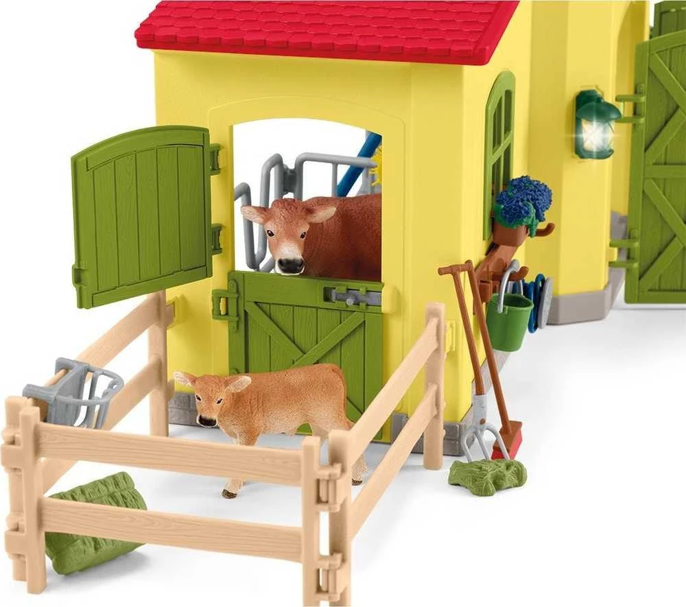 SCHLEICH FARM WORLD Didelis tvartas su gyvūnais ir priedais
