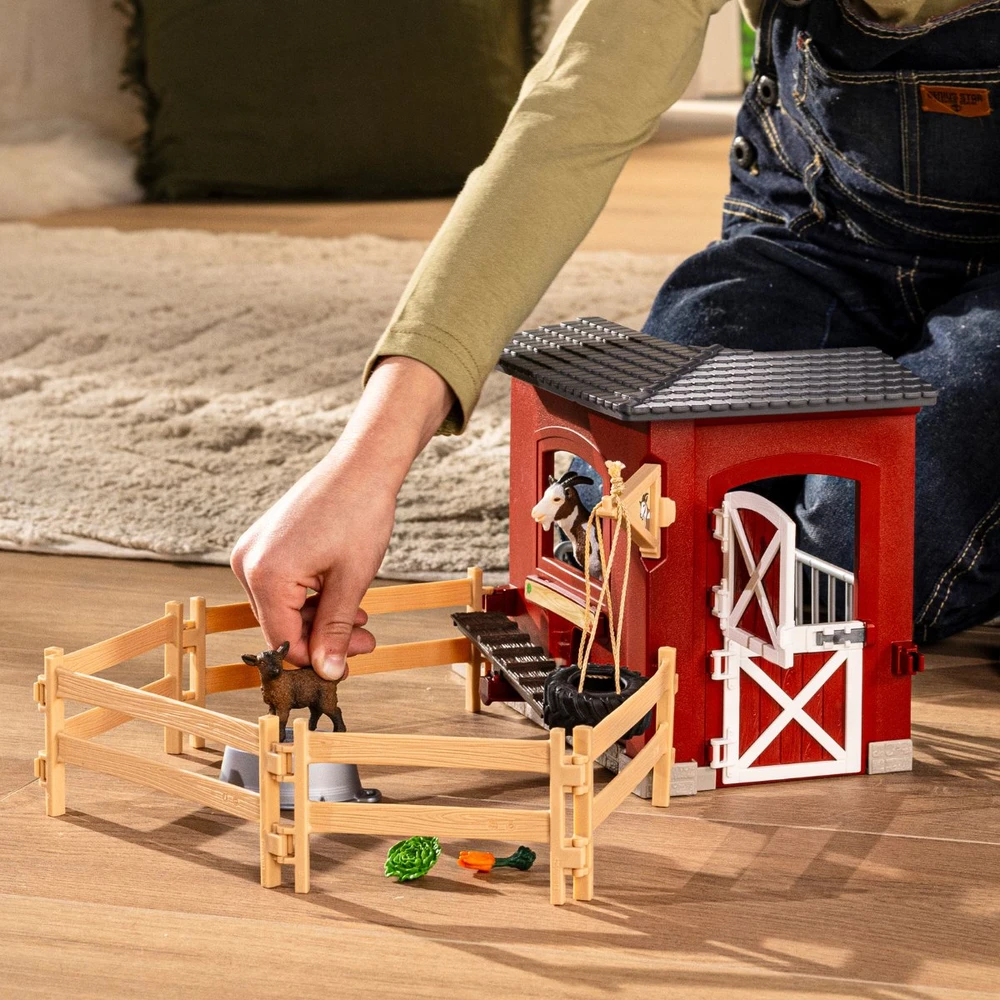 Figūrėlių rinkinys su ožkų tvartu Farm World Schleich