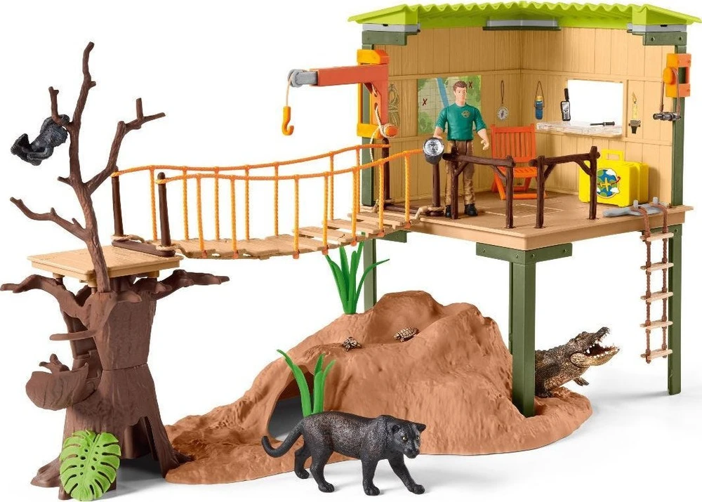 Schleich Figūrėlių rinkinys nuotykių ieškotojų stotis Wild Life