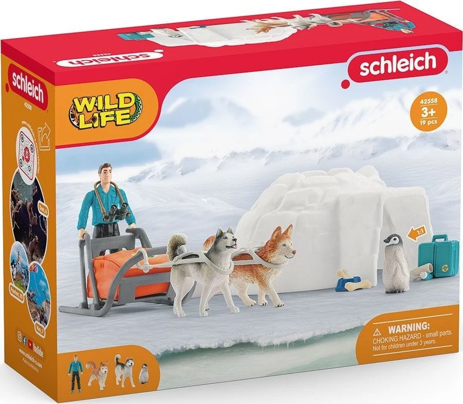 Schleich Figūrėlių rinkinys Antarktidos ekspedicija su šunų kinkiniais