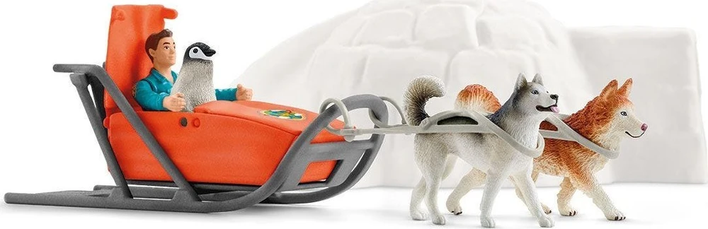 Schleich Figūrėlių rinkinys Antarktidos ekspedicija su šunų kinkiniais