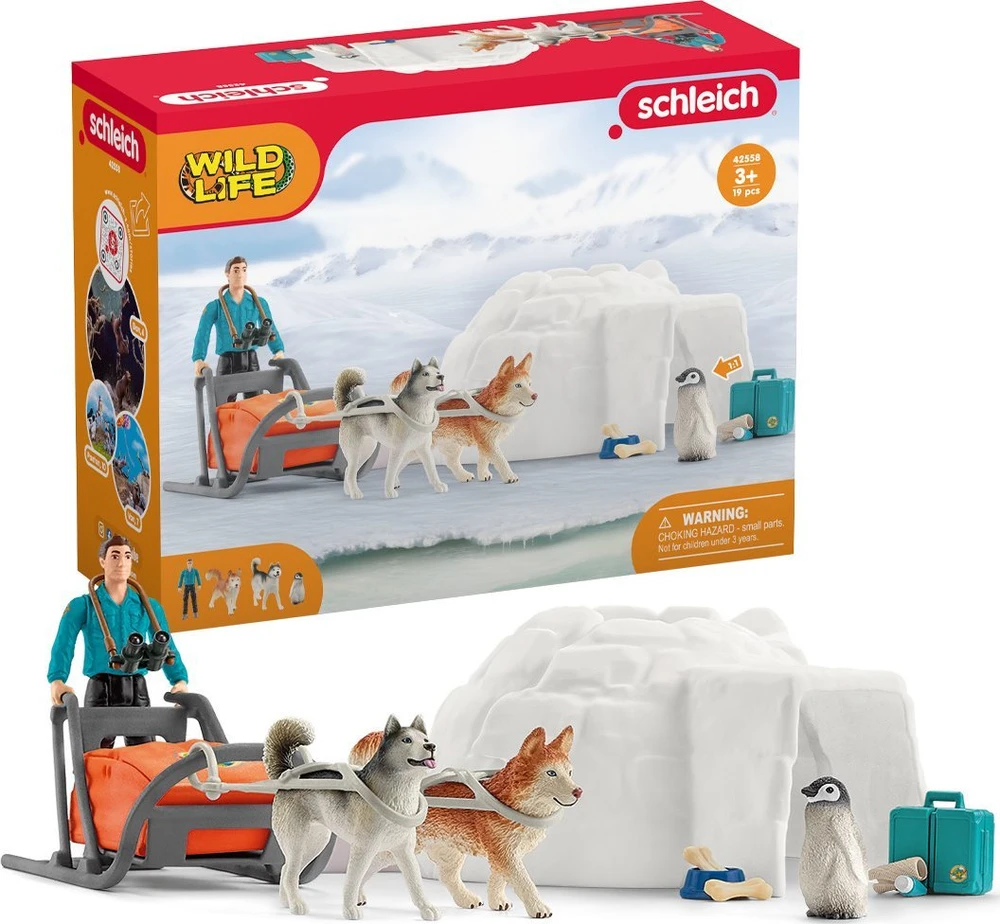 Schleich Figūrėlių rinkinys Antarktidos ekspedicija su šunų kinkiniais