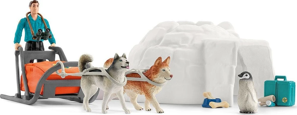 Schleich Figūrėlių rinkinys Antarktidos ekspedicija su šunų kinkiniais