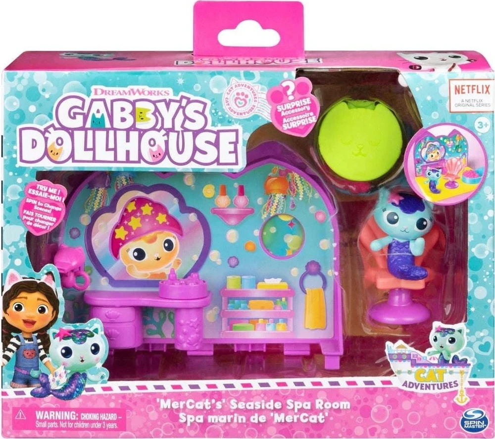 Spin Master Koci Domek Gabi Pokój do domku komplektas Spa figurka Syrenkotka + priedai