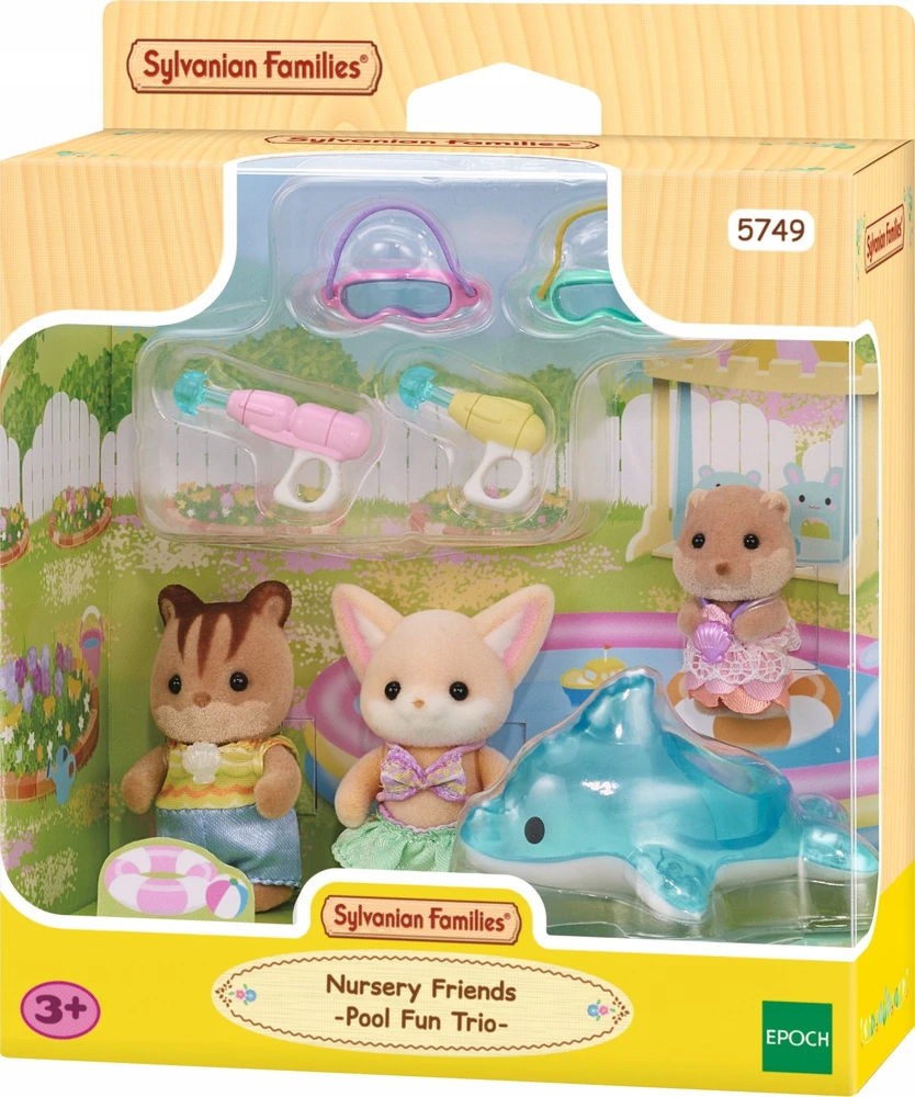 SYLVANIAN FAMILIES Rinkinys „Linksmybės baseine“