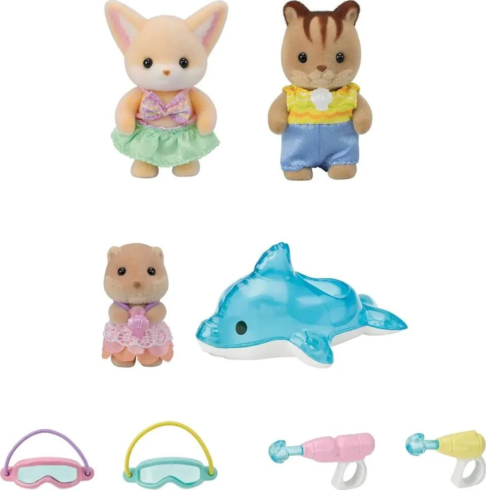 SYLVANIAN FAMILIES Rinkinys „Linksmybės baseine“
