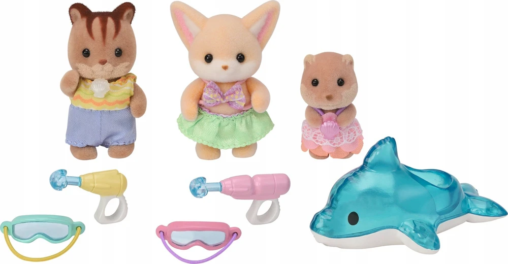 SYLVANIAN FAMILIES Rinkinys „Linksmybės baseine“