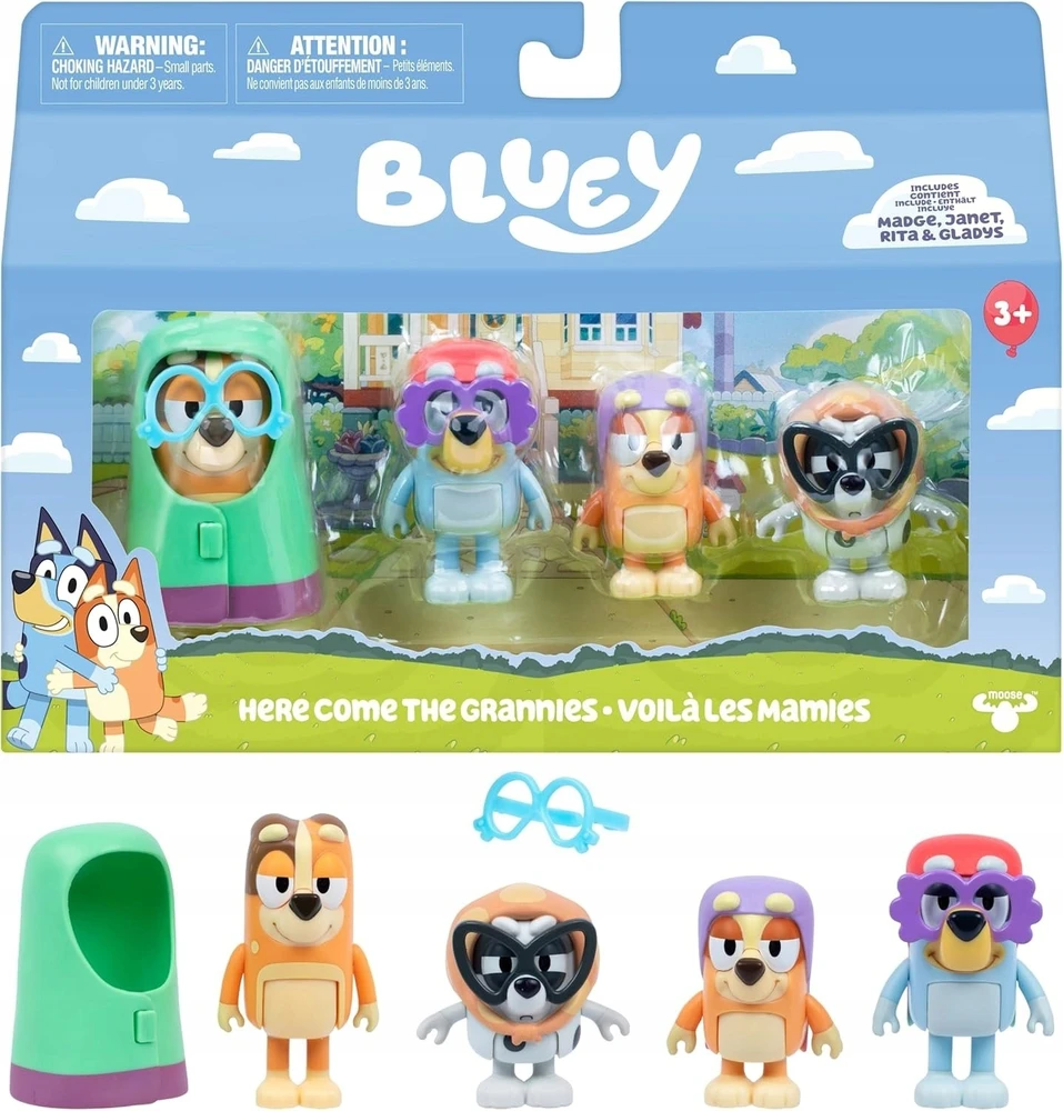TM Toys Figūrėlės Bluey močiutės 4 vnt. rinkinys