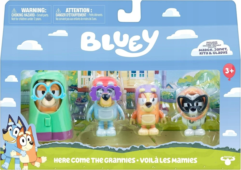 TM Toys Figūrėlės Bluey močiutės 4 vnt. rinkinys