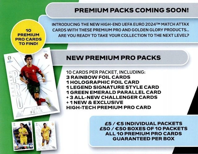 Kolekcinis futbolo kortelių rinkinys Topps MATCH ATTAX EURO 2024, 10 vnt.