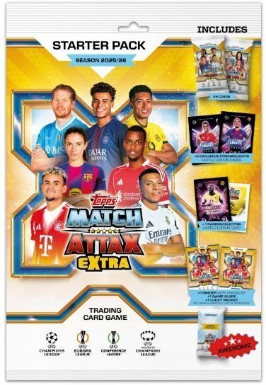 „Topps“ – „Match Attax“ Čempionų lygos EX pradinis paketas (UCLMAEXT26-02)