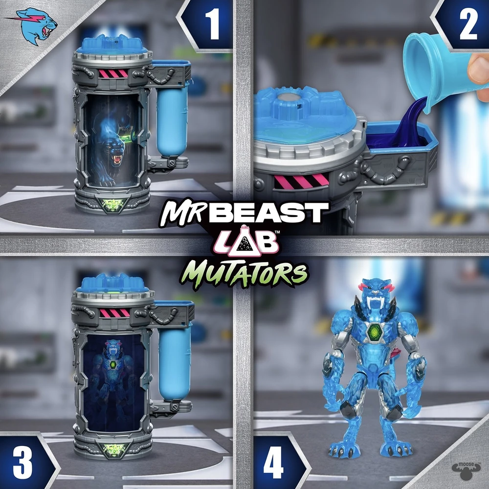 Mr Beast Lab PONO ŽVĖRIO LABAS – Mutatoriaus veiksmo figos – Slapta Pantera (20346)