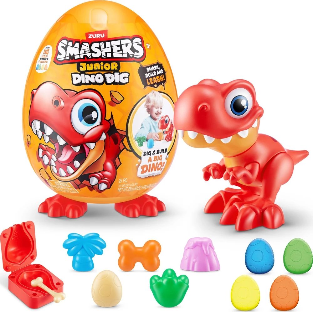 Figūrėlė Zuru Smashers - Junior Dino Dig, Large Egg S1 (74115) /Figures /Oranžinis