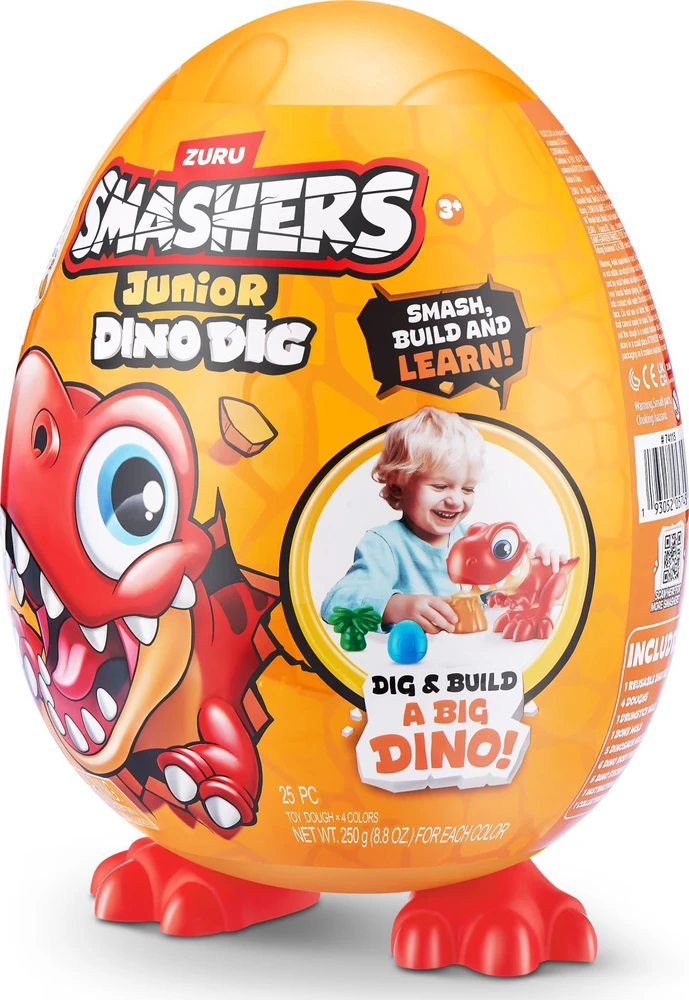 Figūrėlė Zuru Smashers - Junior Dino Dig, Large Egg S1 (74115) /Figures /Oranžinis