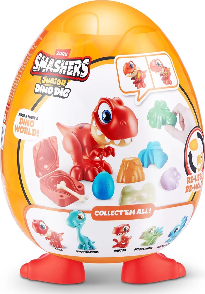 Figūrėlė Zuru Smashers - Junior Dino Dig, Large Egg S1 (74115) /Figures /Oranžinis