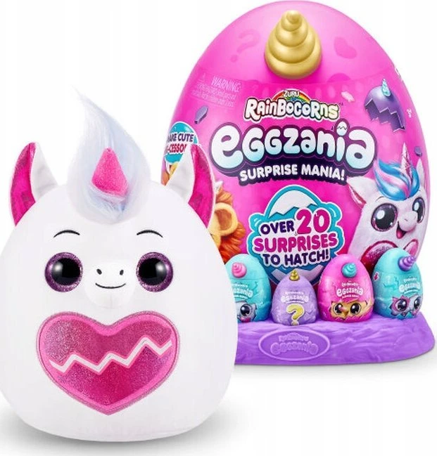 Zuru RAINBOCORNS pliušinis žaislas su daugiau nei 20 siurprizų Eggzania, 9258