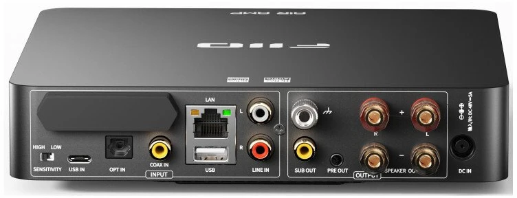 FiiO AIR AMP stereo stiprintuvas su tinklo grotuvu, juodas
