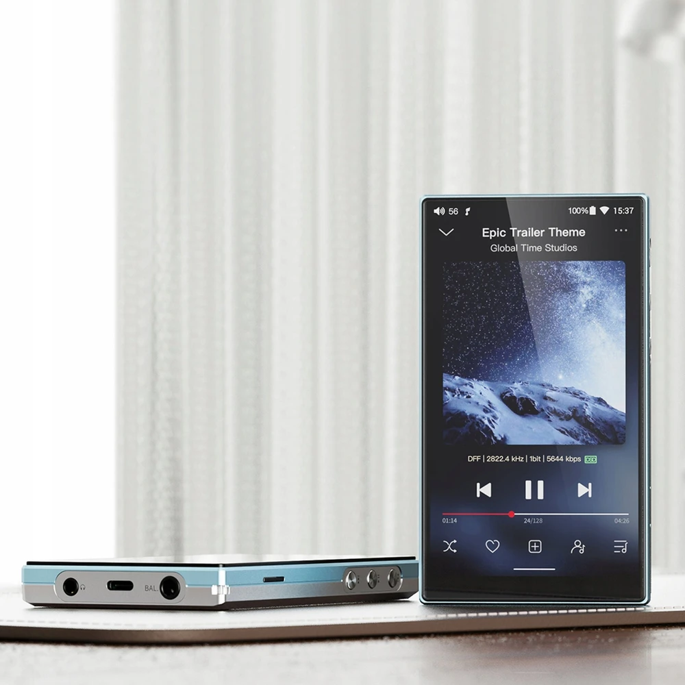 FiiO JM21 (4GB+64GB) žydros spalvos - nešiojamas Hi-Res grotuvas