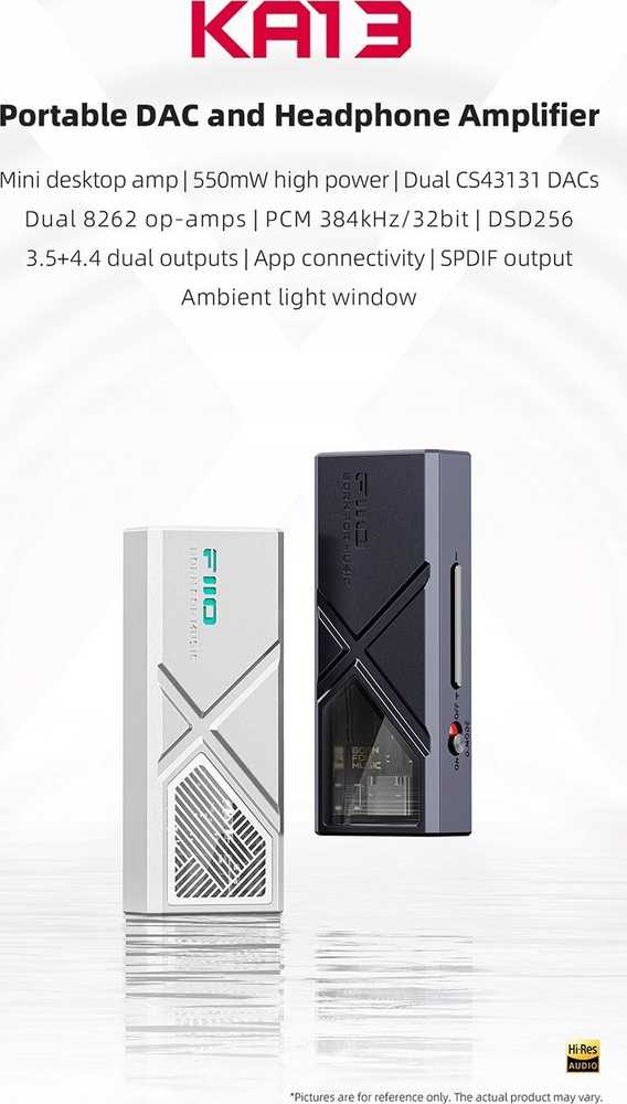 FiiO KA13 sidabras - Ausinės DAC/AMP