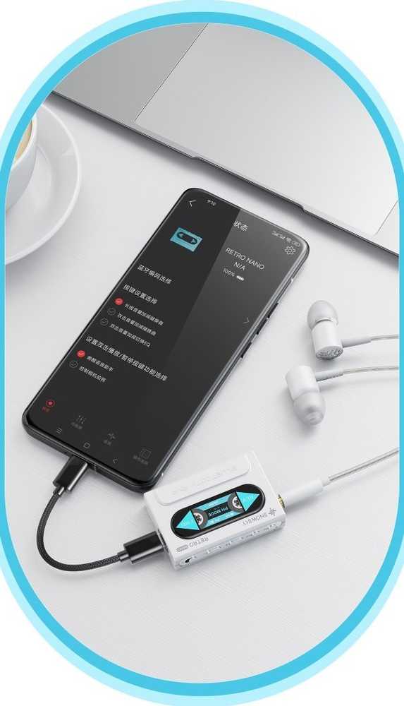 „FIIO Retro Nano“ DAC/stiprintuvas, gamintojas „Snowsky mėlynas“